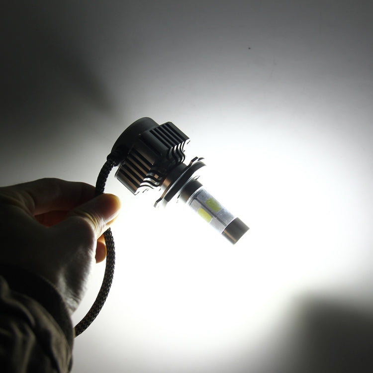 2 PCS WEIYAO V8 H4 36W 4800LM 6000K White Light Car 4 COB LEDs Headlight Kit, DC 12-24V