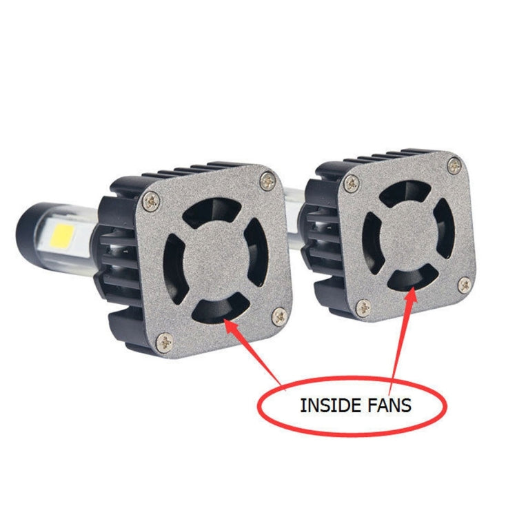 2 PCS WEIYAO V8s 9006 40W 9600LM 6000K White Light Car 4 COB LEDs Headlight Kit, DC 12-24V(Black)