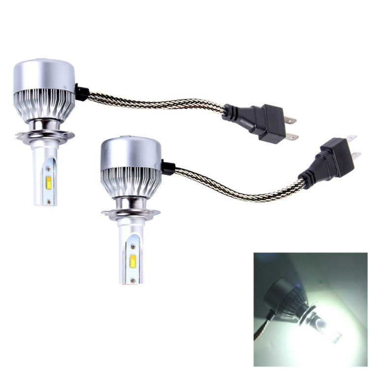 2PCS H7 36W 3800LM 6000K 12 High Power LED White Headlamp, DC 8-48V