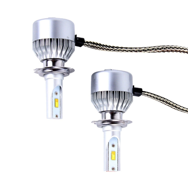 2PCS H7 36W 3800LM 6000K 12 High Power LED White Headlamp, DC 8-48V