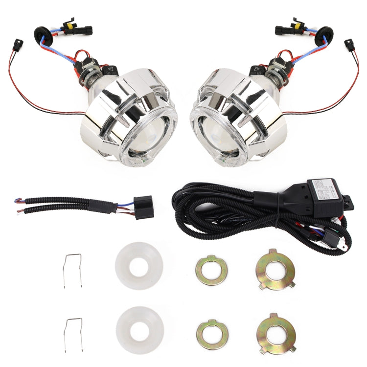 IPHCAR M99 2 PCS H1 2.5 inch 12V Double Light Bi-Xenon Projector Lens Headlight with Light Bulb for Left Driving