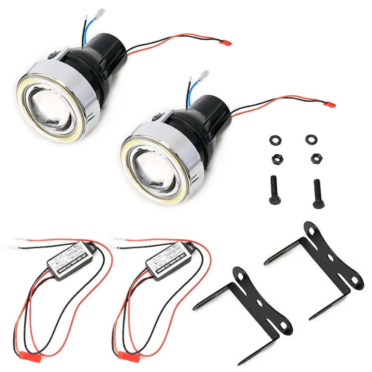 IPHCAR M605 2 PCS 2.5 inch DC12V 55W Car Modification Fog Light with H3 Halogen Light Bulb