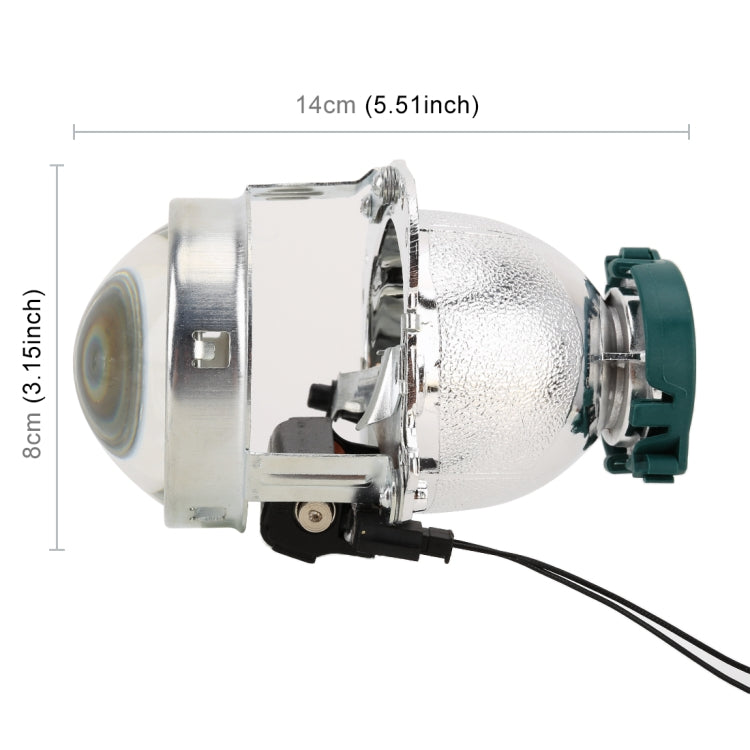 IPHCAR Hella4J 3.0 inch Non-destructive Installation Bi-Xenon Projector Lens Light without Light Bulb for Left Driving