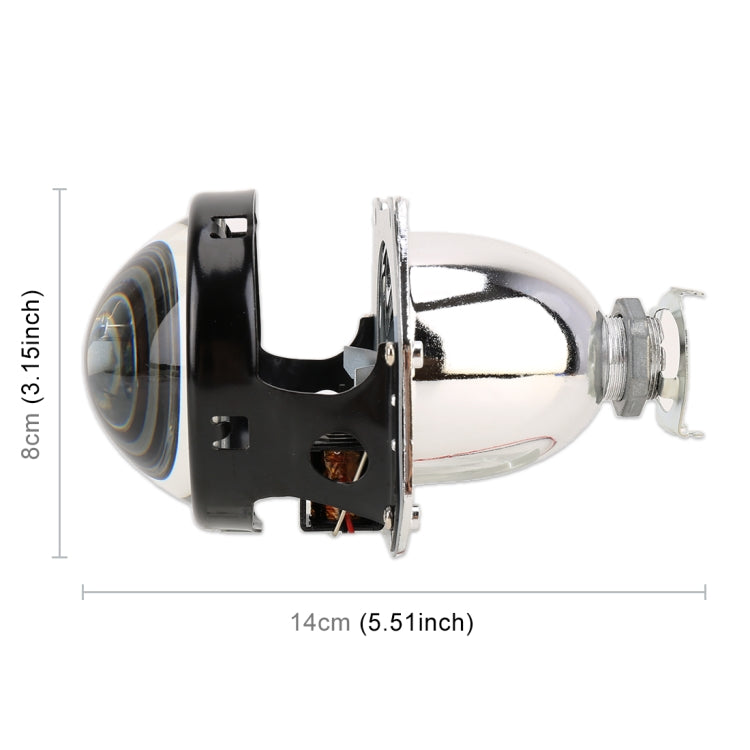 IPHCAR H1 3.0 inch Car Double Light Bi-Xenon Projector Lens Headlight without Light Bulb for Right Driving