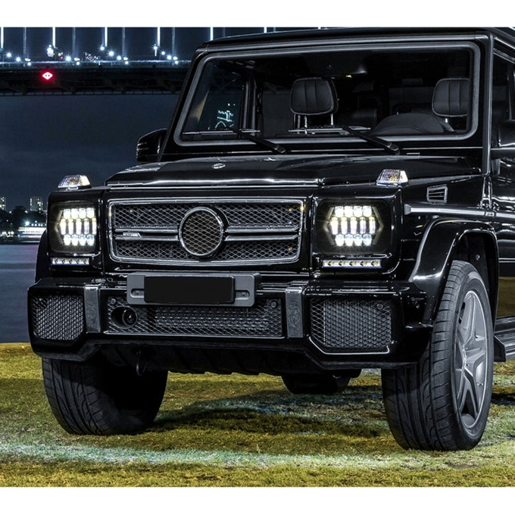 7 inch H4 DC 9V-30V 3000LM 6000K 30W IP67 8LED Lamp Beads Car Square Shape LED Headlight Lamps for Jeep Wrangler