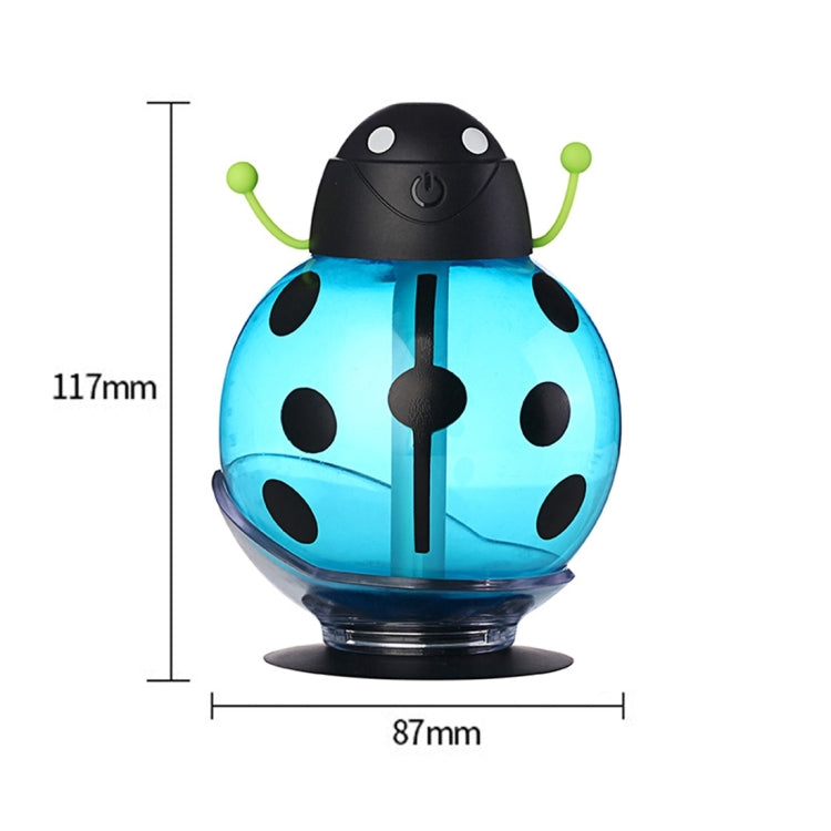 260ML 360 Degree Rotation Beetle Aromatherapy Air Purifier Humidifier with LED Light & Sucker Base for Home / Office / Car
