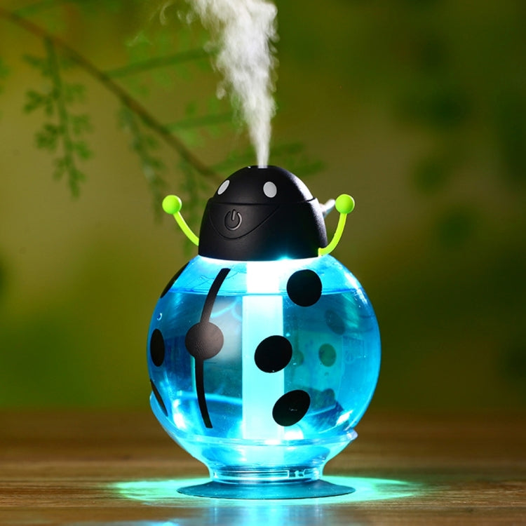 260ML 360 Degree Rotation Beetle Aromatherapy Air Purifier Humidifier with LED Light & Sucker Base for Home / Office / Car