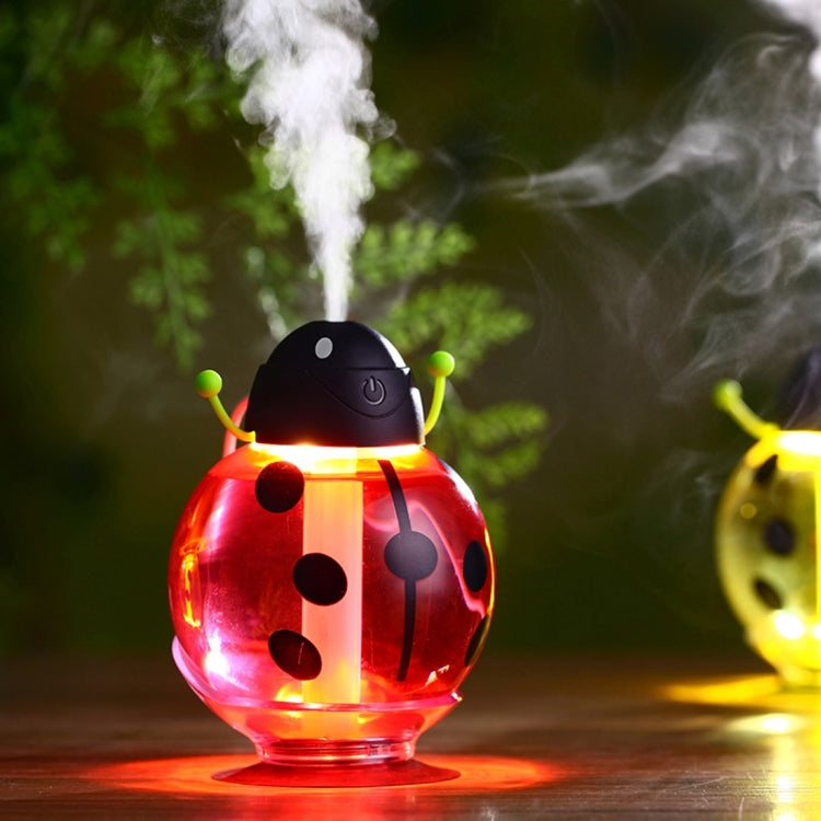 260ML 360 Degree Rotation Beetle Aromatherapy Air Purifier Humidifier with LED Light & Sucker Base for Home / Office / Car