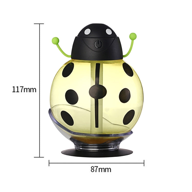 260ML 360 Degree Rotation Beetle Aromatherapy Air Purifier Humidifier with LED Light & Sucker Base for Home / Office / Car