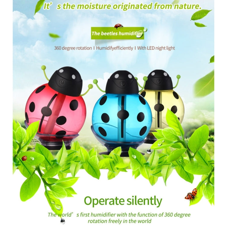 260ML 360 Degree Rotation Beetle Aromatherapy Air Purifier Humidifier with LED Light & Sucker Base for Home / Office / Car
