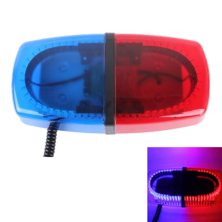 25W 240 LEDs Red Light + Blue Light Waterproof Strobe Light Dome Warning Light, DC 12V, Wire Length: 60cm