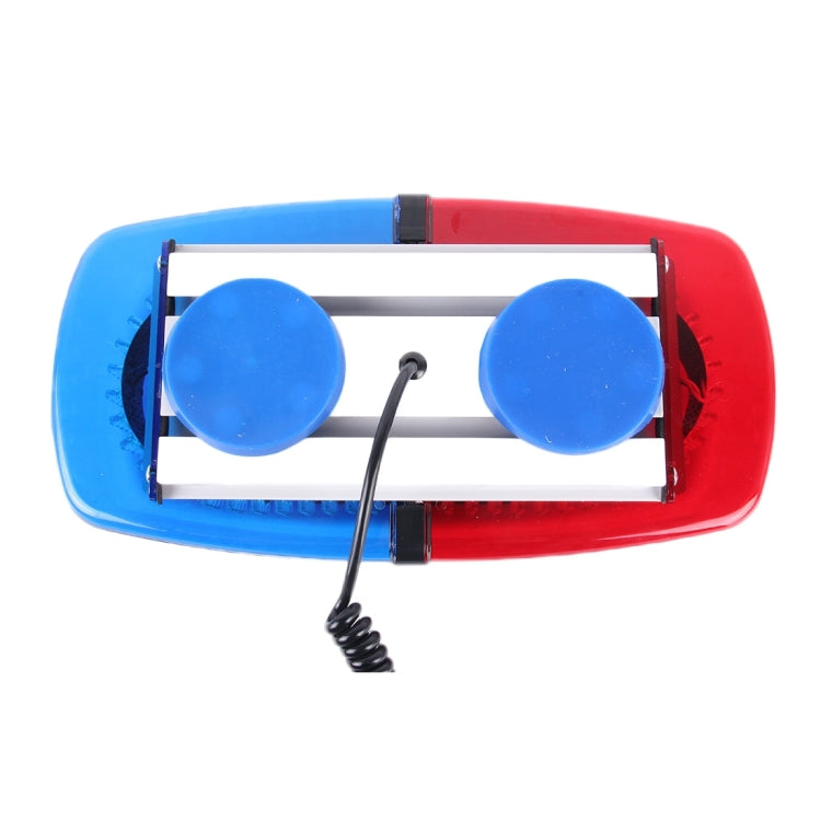 25W 240 LEDs Red Light + Blue Light Waterproof Strobe Light Dome Warning Light, DC 12V, Wire Length: 60cm