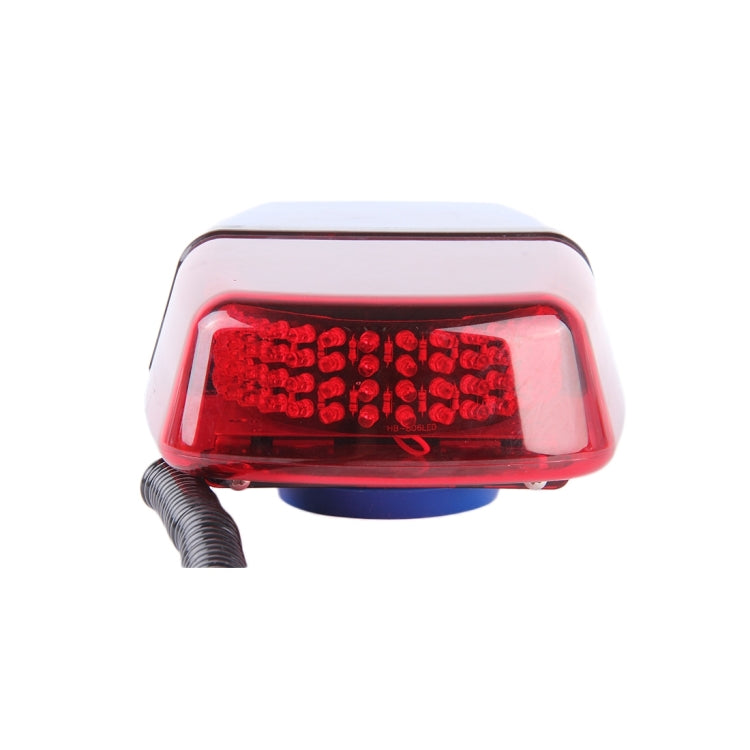 25W 240 LEDs Red Light + Blue Light Waterproof Strobe Light Dome Warning Light, DC 12V, Wire Length: 60cm