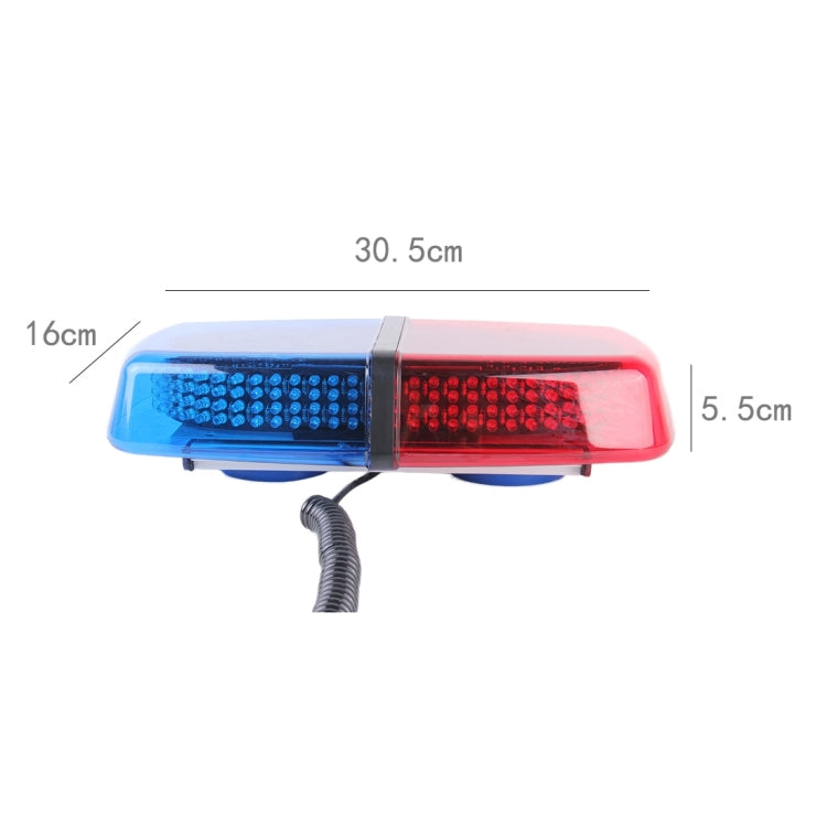 25W 240 LEDs Red Light + Blue Light Waterproof Strobe Light Dome Warning Light, DC 12V, Wire Length: 60cm