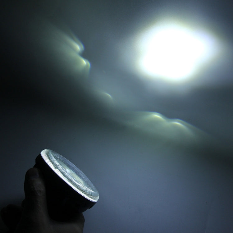 10W 6000K 800LM 4 LED White Motorcycle Headlight Lamp with Blue Angle Eye Lamp, DC 9-36V