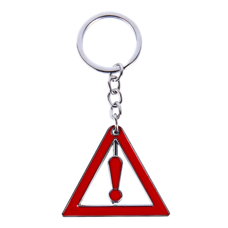Car Keychain Waist Hung With Tiangle Warning Mark Decoration