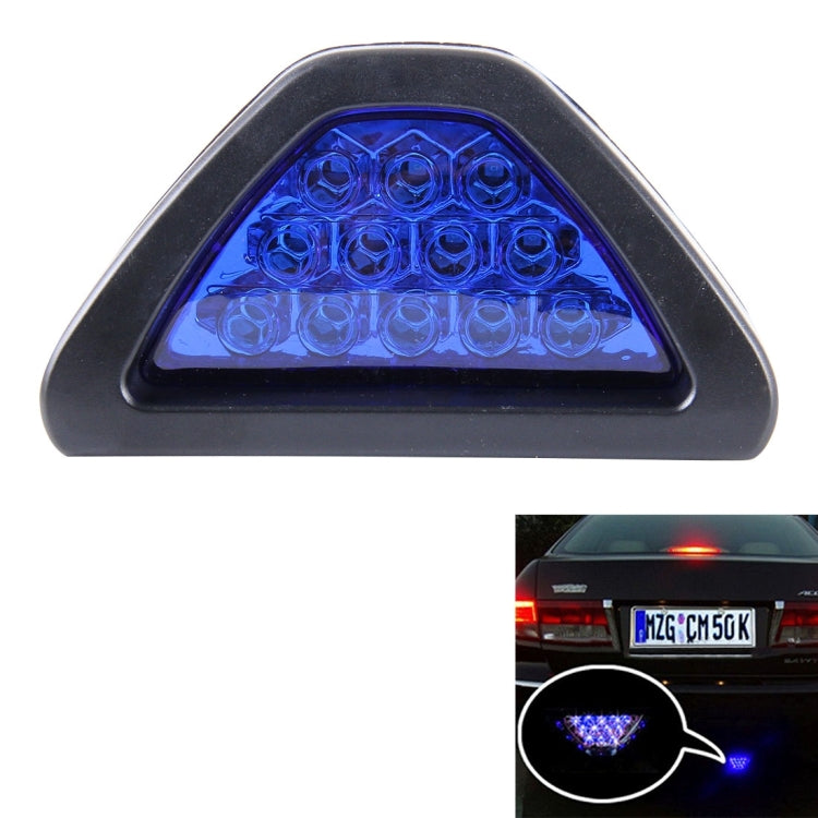 HY-3010 12-LED Blue Rear Tail Warning Brake Light, DC 12V