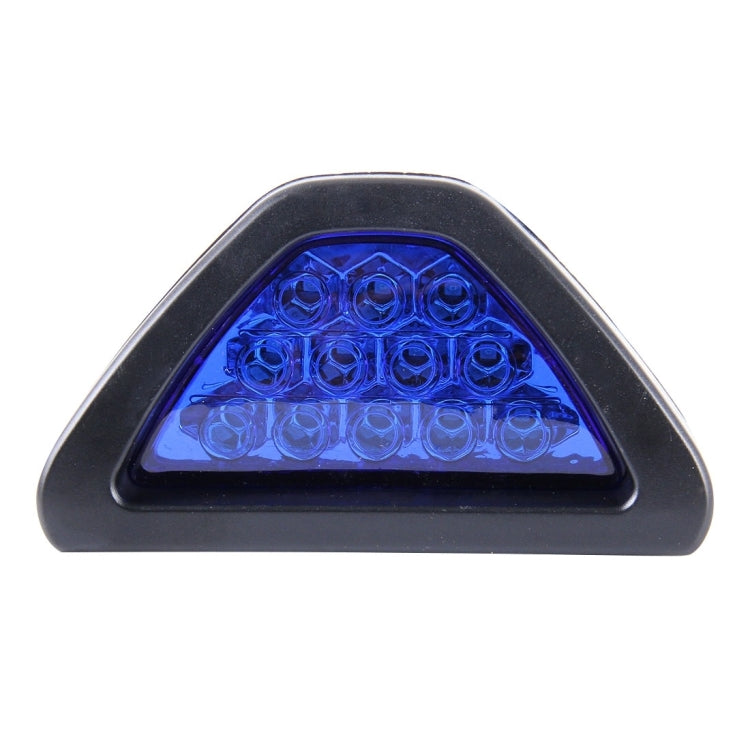 HY-3010 12-LED Blue Rear Tail Warning Brake Light, DC 12V