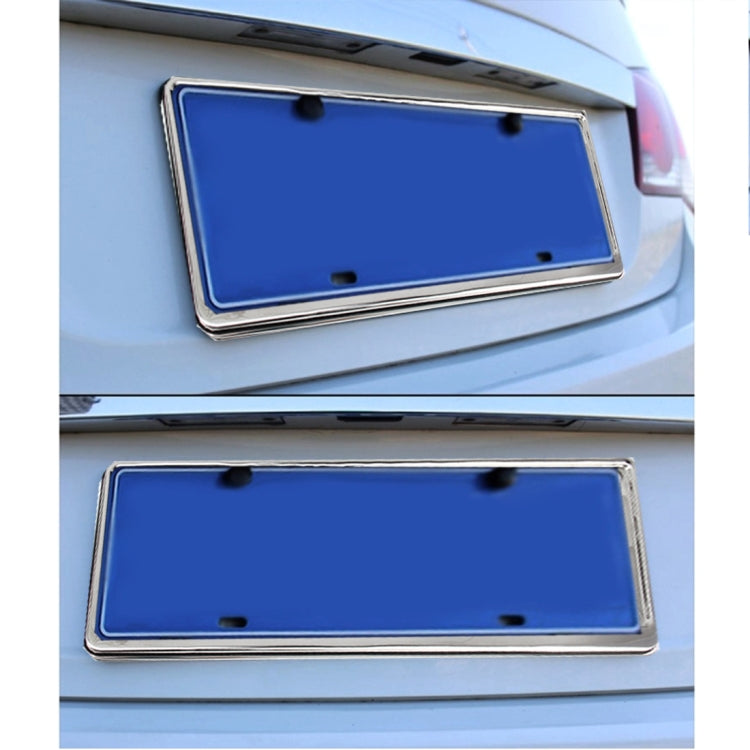 2 PCS Stainless Steel License Plate Frame Car License Plate Frame Holder