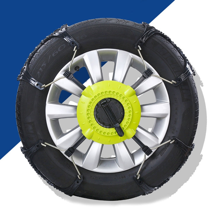 8 PCS Car Snow Tire Anti-skid Chains Winter Car Snow Tire Chains Wheel Chains Anti-skid Belt Thickened Anti-slip Chain Black Chains with Two Fixed Plate