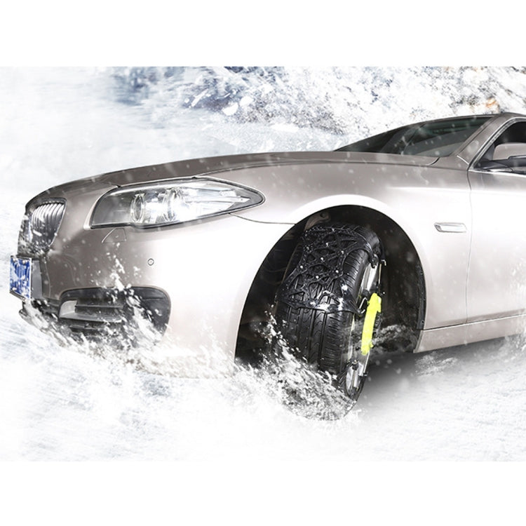 8 PCS Car Snow Tire Anti-skid Chains Winter Car Snow Tire Chains Wheel Chains Anti-skid Belt Thickened Anti-slip Chain Black Chains with Two Fixed Plate