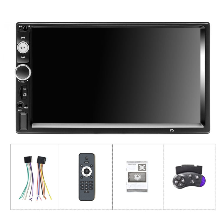 A2207 HD 2 Din 7 inch Car Bluetooth Radio Receiver MP5 Player, Support FM & USB & TF Card & Mirror Link, with Steering Wheel Remote Control