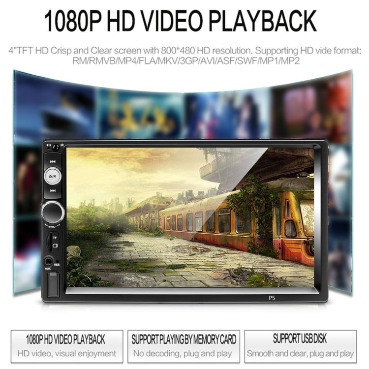 A2207 HD 2 Din 7 inch Car Bluetooth Radio Receiver MP5 Player, Support FM & USB & TF Card & Mirror Link, with Steering Wheel Remote Control