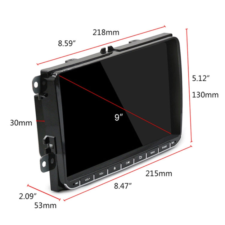 CKVW92 HD 9 inch 2 Din Android 6.0 Car MP5 Player GPS Navigation Multimedia Player Bluetooth Stereo Radio for Volkswagen, Support FM & Mirror Link, North America Map Version