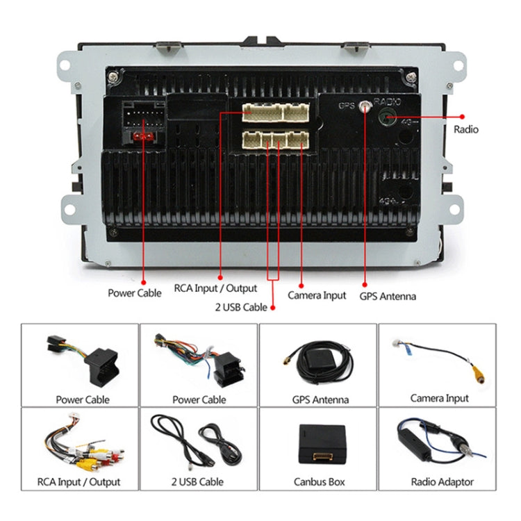 CKVW92 HD 9 inch 2 Din Android 6.0 Car MP5 Player GPS Navigation Multimedia Player Bluetooth Stereo Radio for Volkswagen, Support FM & Mirror Link, North America Map Version