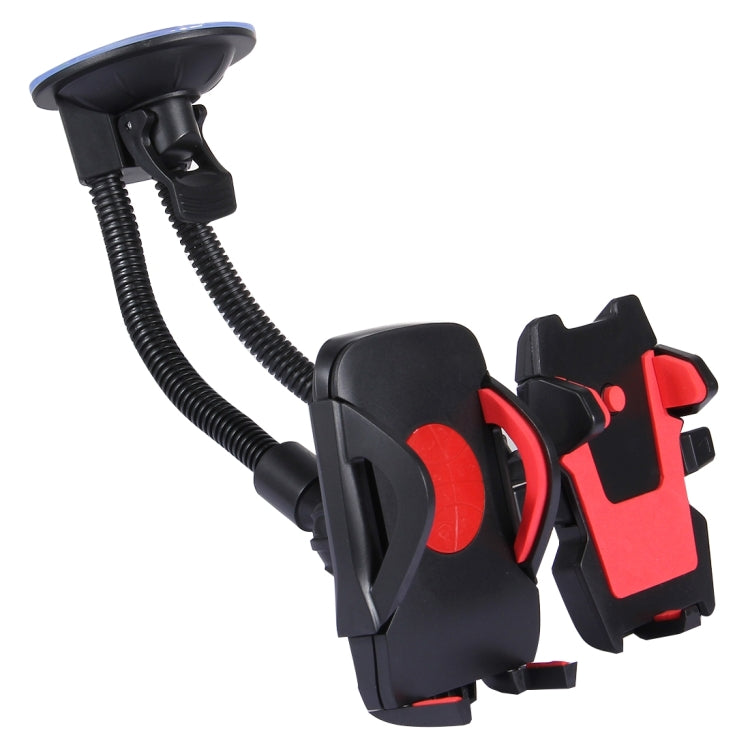 Suction Cup Couple Car Mount Holder Stand Suction Bracket with Adjustable Goose Neck for GPS & PDA & MP4, For iPhone, Samsung, Huawei, Xiaomi, HTC and Other Smartphones