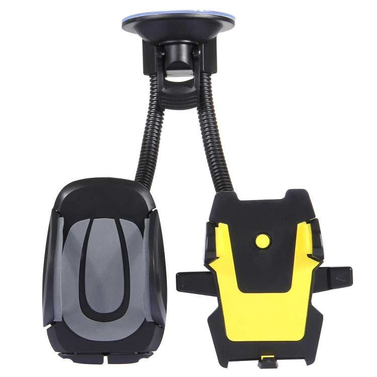 Suction Cup Couple Car Mount Holder Stand Suction Bracket with Adjustable Goose Neck for GPS & PDA & MP4, For iPhone, Samsung, Huawei, Xiaomi, HTC and Other Smartphones