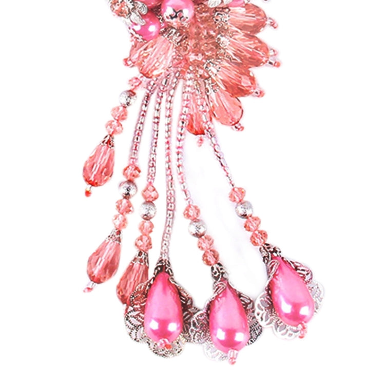 Lovely Car Ornaments Plastic Flower Crystal Style Hanging Decoration