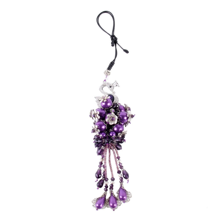 Lovely Car Ornaments Plastic Flower Crystal Style Hanging Decoration
