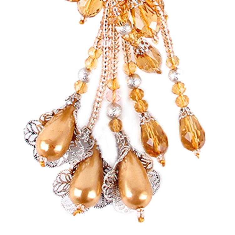 Lovely Car Ornaments Plastic Flower Crystal Style Hanging Decoration