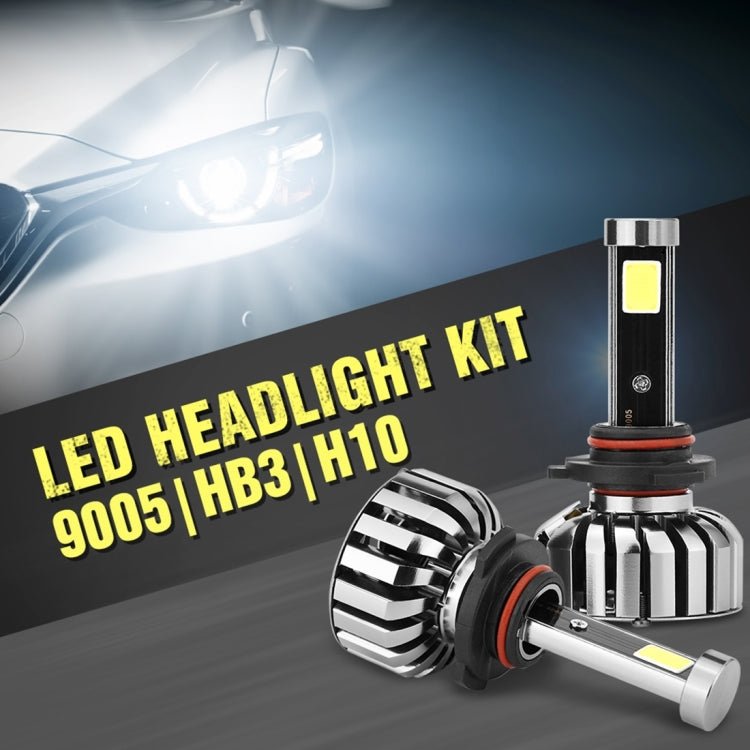 2 PCS N7 9005 40W 4000 LM 6000K Waterproof IP68 Car Auto LED Headlight with 2 COB LED Lamps, DC 9-36V(White Light)