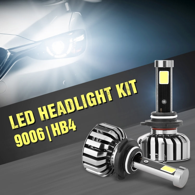 2 PCS N7  9006 40W 4000 LM 6000K Waterproof IP68 Car Auto LED Headlight with 2 COB LED Lamps, DC 9-36V(White Light)