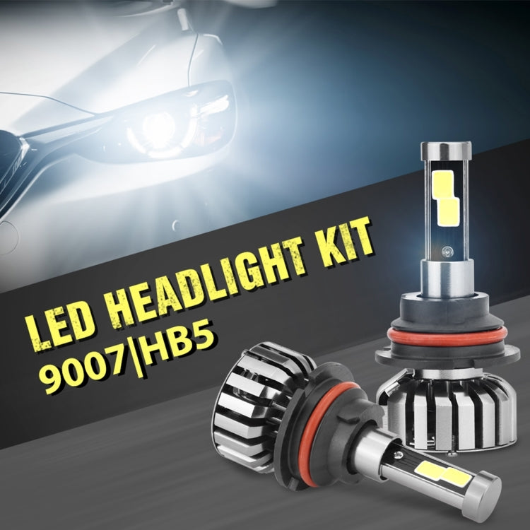 2 PCS N7 9007 40W 4000 LM 6000K Waterproof IP68 Car Auto LED Headlight with 2 COB LED Lamps, DC 9-36V(White Light)