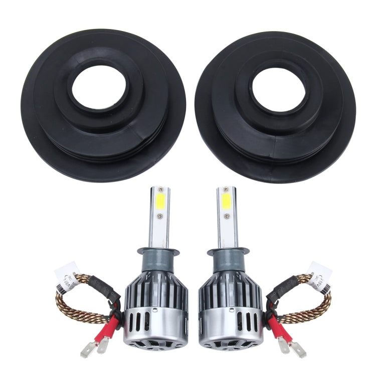 2 PCS H3 32W 2800 LM 6000K Car Auto LED Headlight with 2 COB LED Lamps And Dustproof Cover, DC 9-18V(White Light)