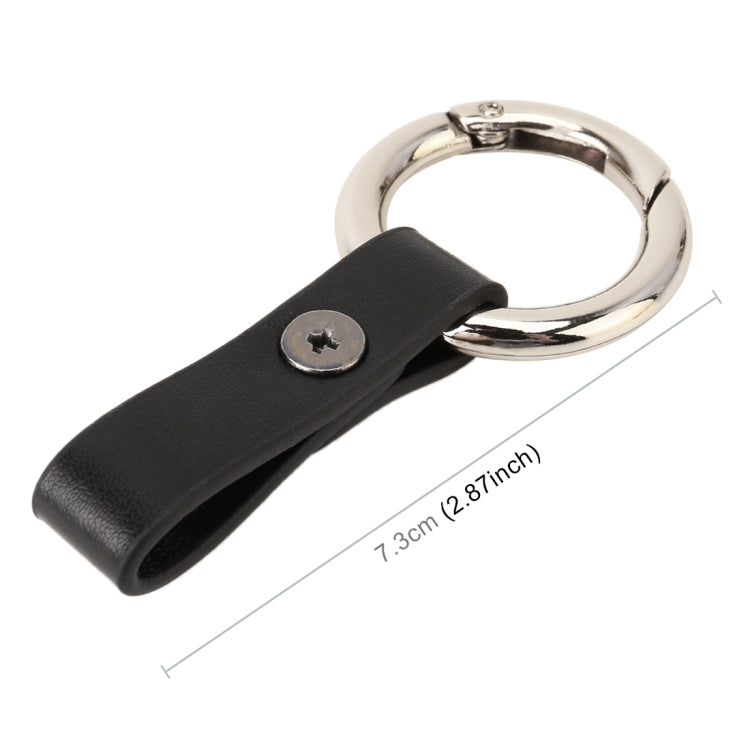Car Leather Key Ring Round Ring Keychain with Screwdriver