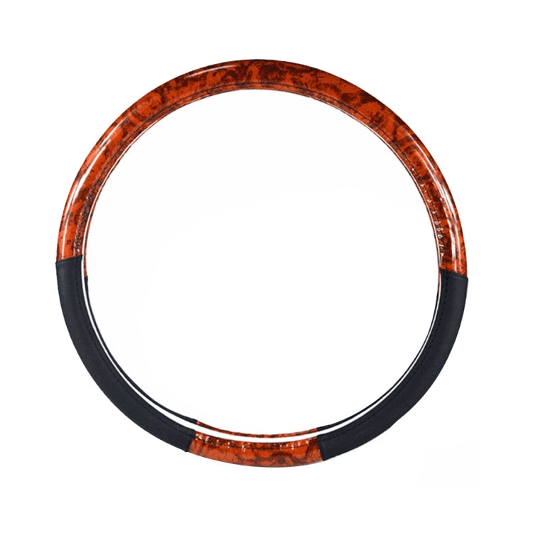 PU Leather Peach Wood Texture Four Seasons Truck Steering Wheel Cover, Adaptation Steering Wheel Diameter: 41-42 cm