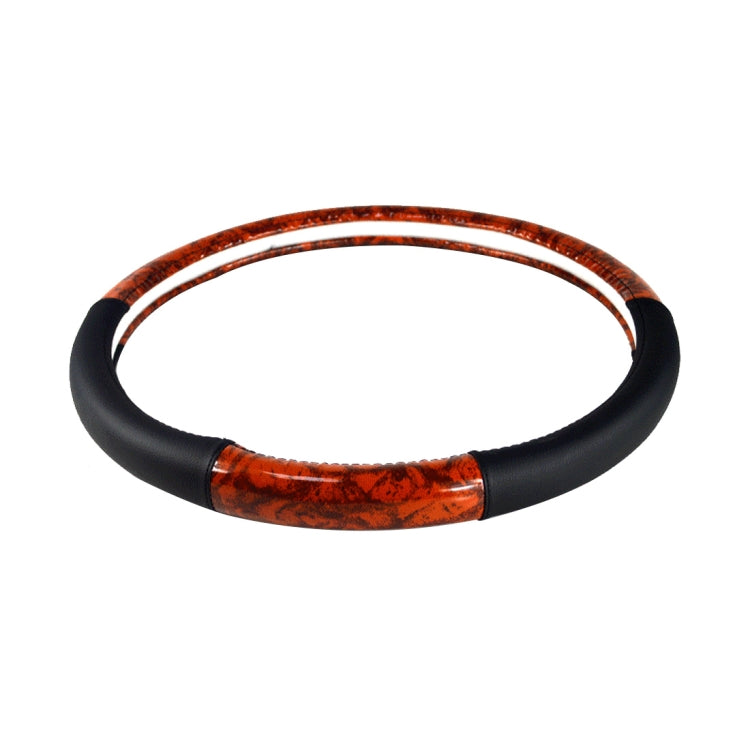 PU Leather Peach Wood Texture Four Seasons Truck Steering Wheel Cover, Adaptation Steering Wheel Diameter: 41-42 cm