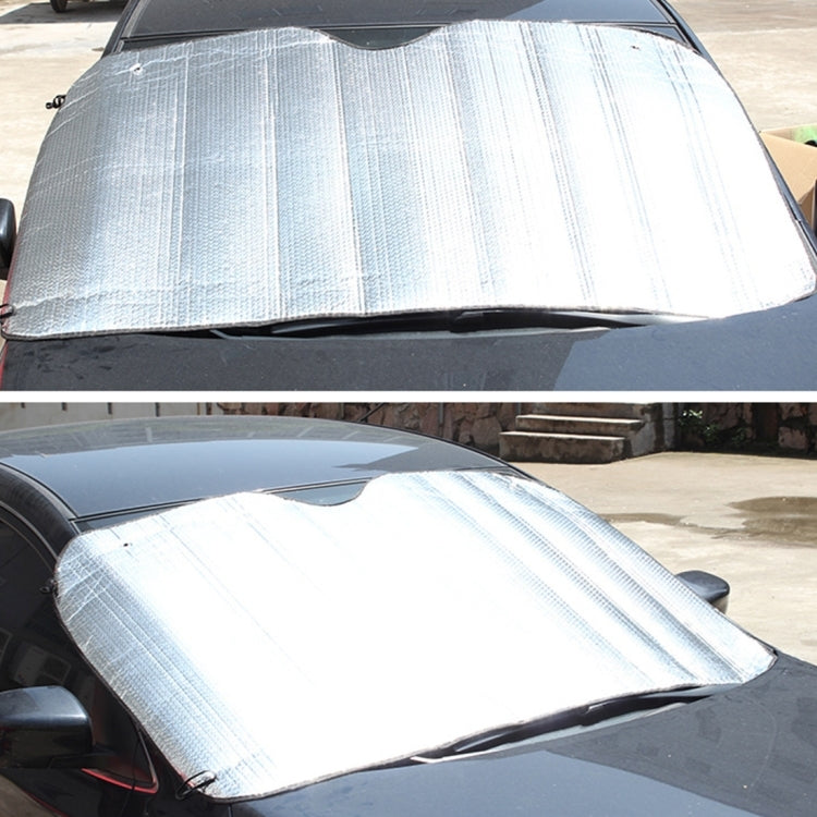 Silver Aluminum Foil Sun Shade Car Windshield Visor Cover Block Front Window Sunshade UV Protect, Size: 130 x 60cm