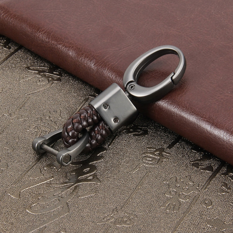 Weaving Band Metal Car Key Ring Braided Belt Key Chain