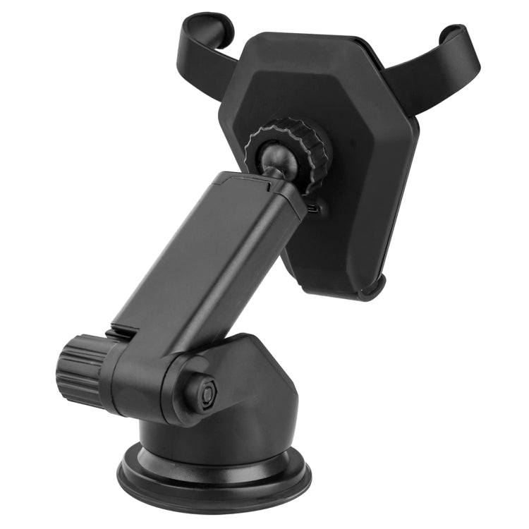 N5 9V 1.1A Output 360 Degree Rotation Head Shape Sticky Bracket Vertical Car Air Outlet Vent Fast Wireless Charger, For iPhone, Galaxy, Sony, Lenovo, HTC, Huawei, and other Smartphones(Black)