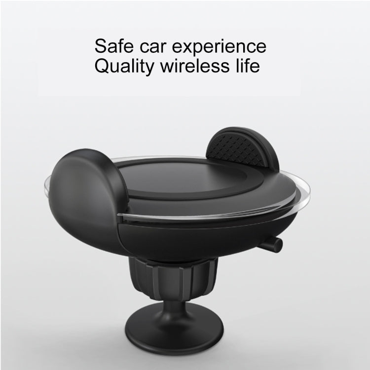 N8-2 9V 1.1A Output Double-sided Rubber Car Fast Wireless Charger, For iPhone, Galaxy, Sony, Lenovo, HTC, Huawei, and other Smartphones(Black)