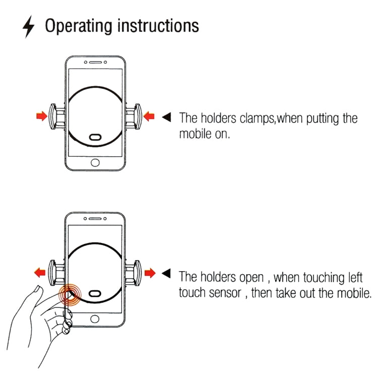 Clock Pattern Car Mobile Phone Wireless Charger Holder