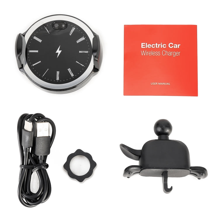 Clock Pattern Car Mobile Phone Wireless Charger Holder