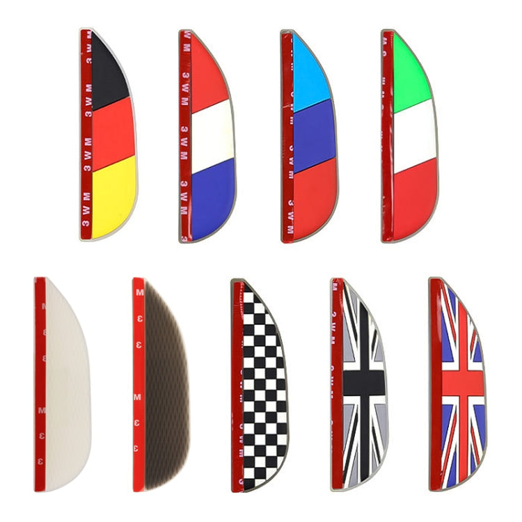 1 Pair Drill Pattern Pure White Universal Car Rearview Mirror Rain Blades Car Back Mirror Eyebrow Rain Cover