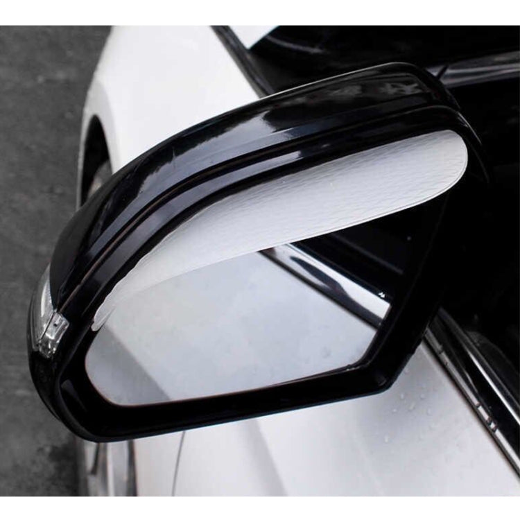 1 Pair Drill Pattern Pure White Universal Car Rearview Mirror Rain Blades Car Back Mirror Eyebrow Rain Cover