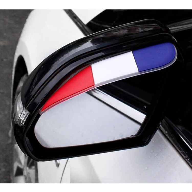 1 Pair Red White Blue Style Universal Car Rearview Mirror Rain Blades Car Back Mirror Eyebrow Rain Cover